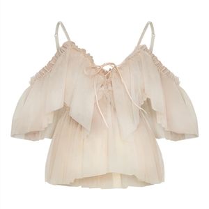 Brand New with Tags Nude Mesh Top